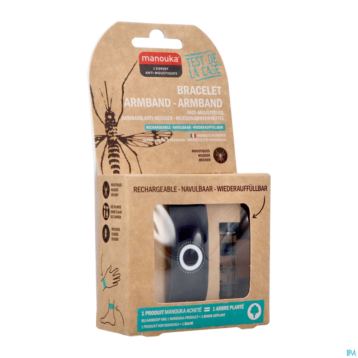 Manouka Bracelet Antimoustique Adulte Noir