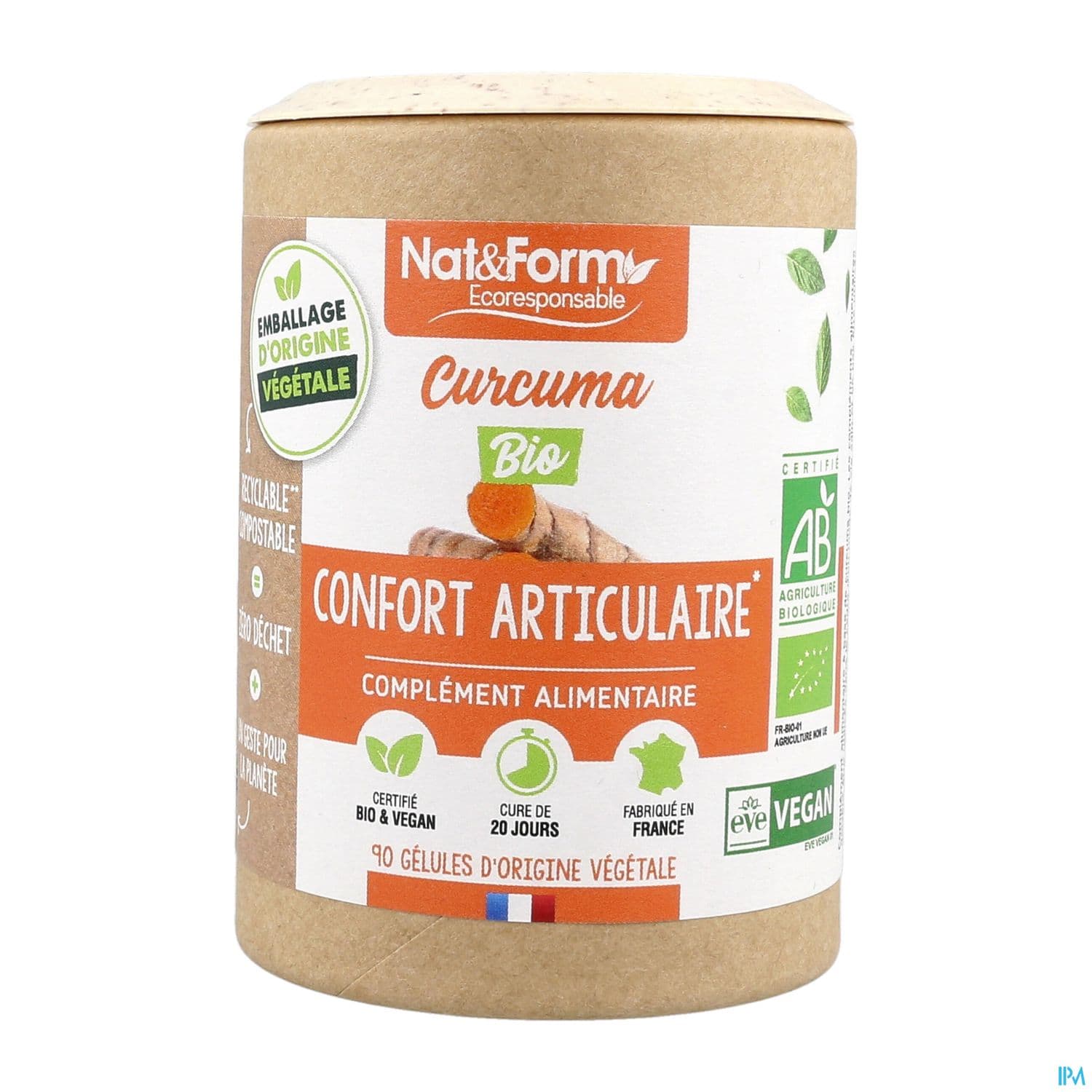 NAT&FORM ECO CURCUMA BIO GELVEG90