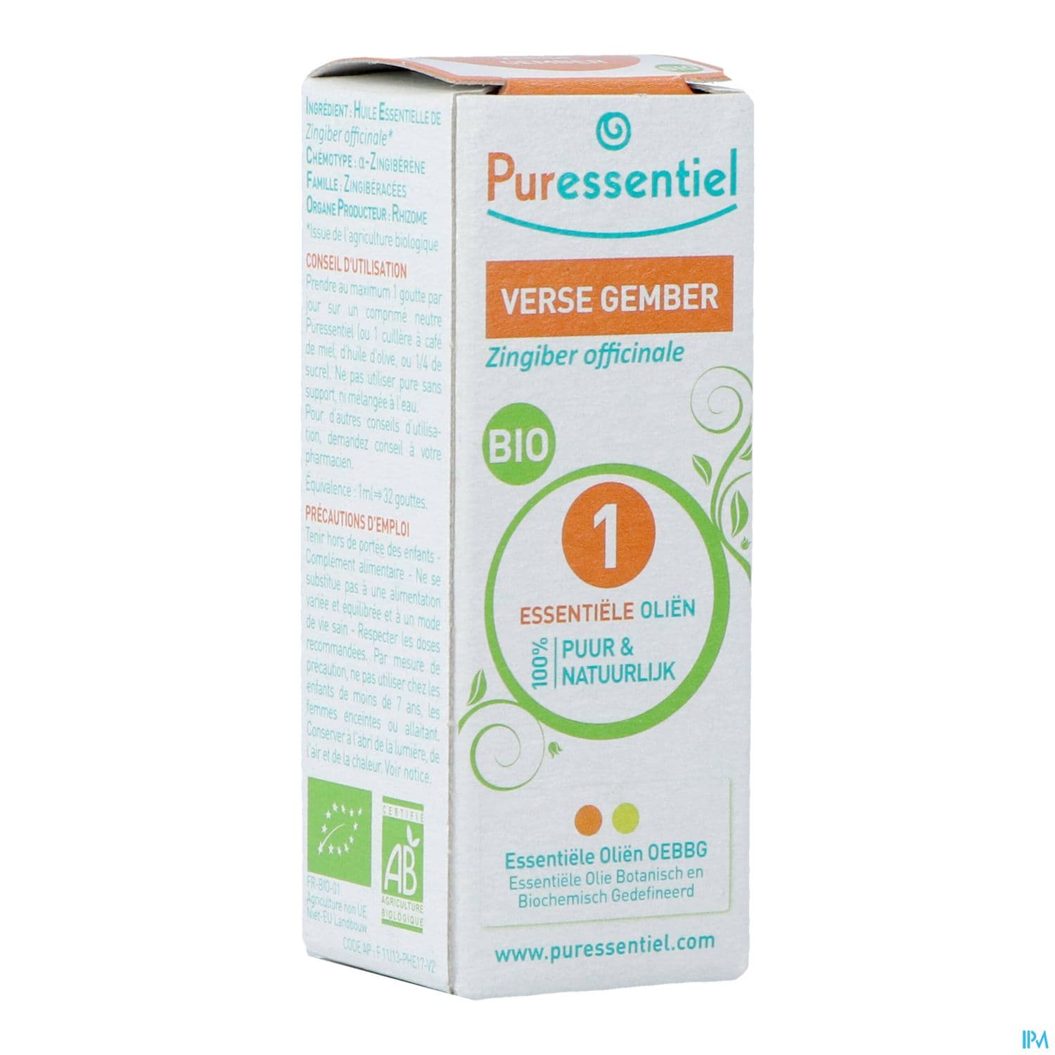 Puressentiel Huile Essentielle Gingembre Frais Bio 5ml
