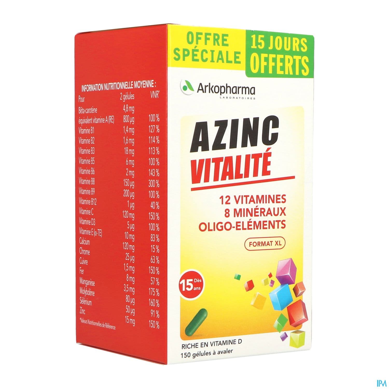 Arkopharma Azinc Vitalite Gelule 150