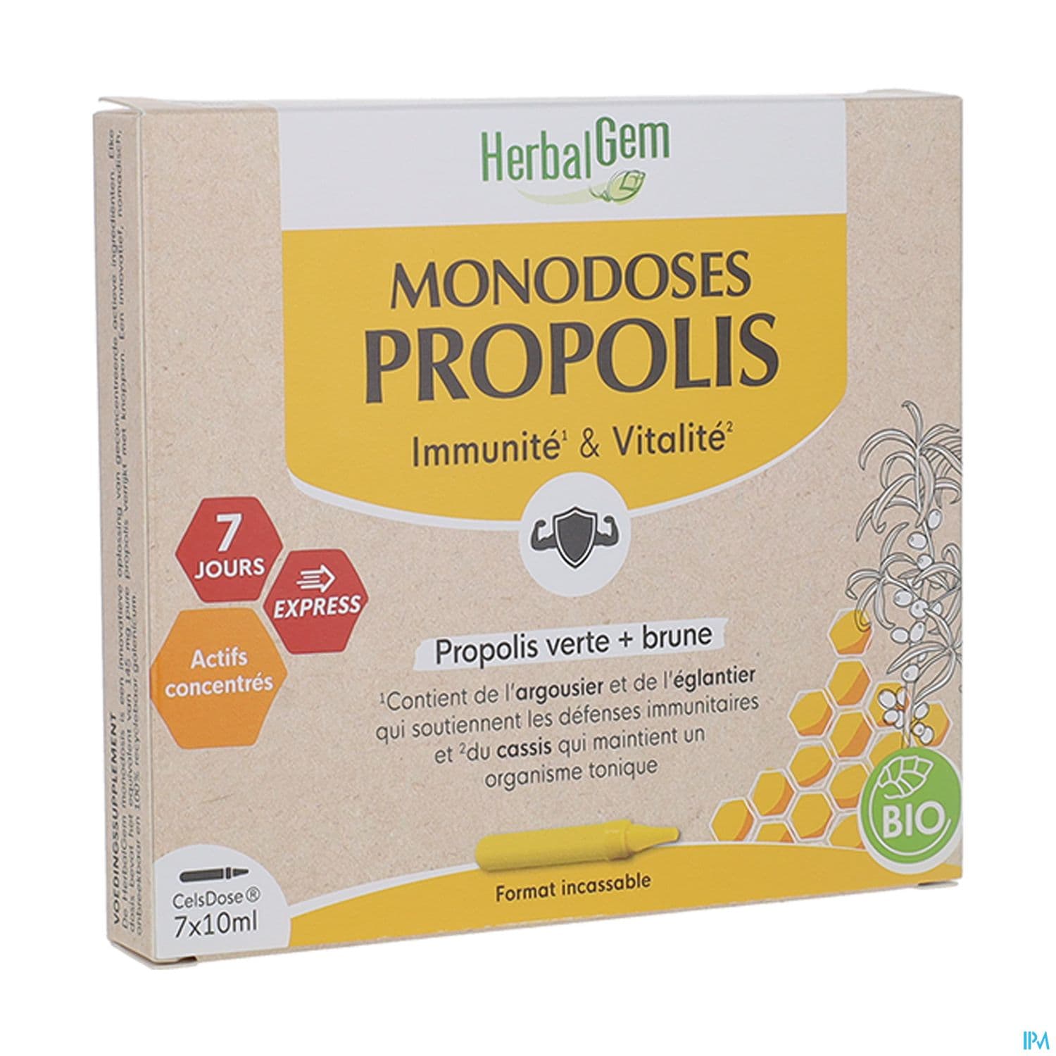 Herbalgem Propolis Monodoses Bio 10ml X7