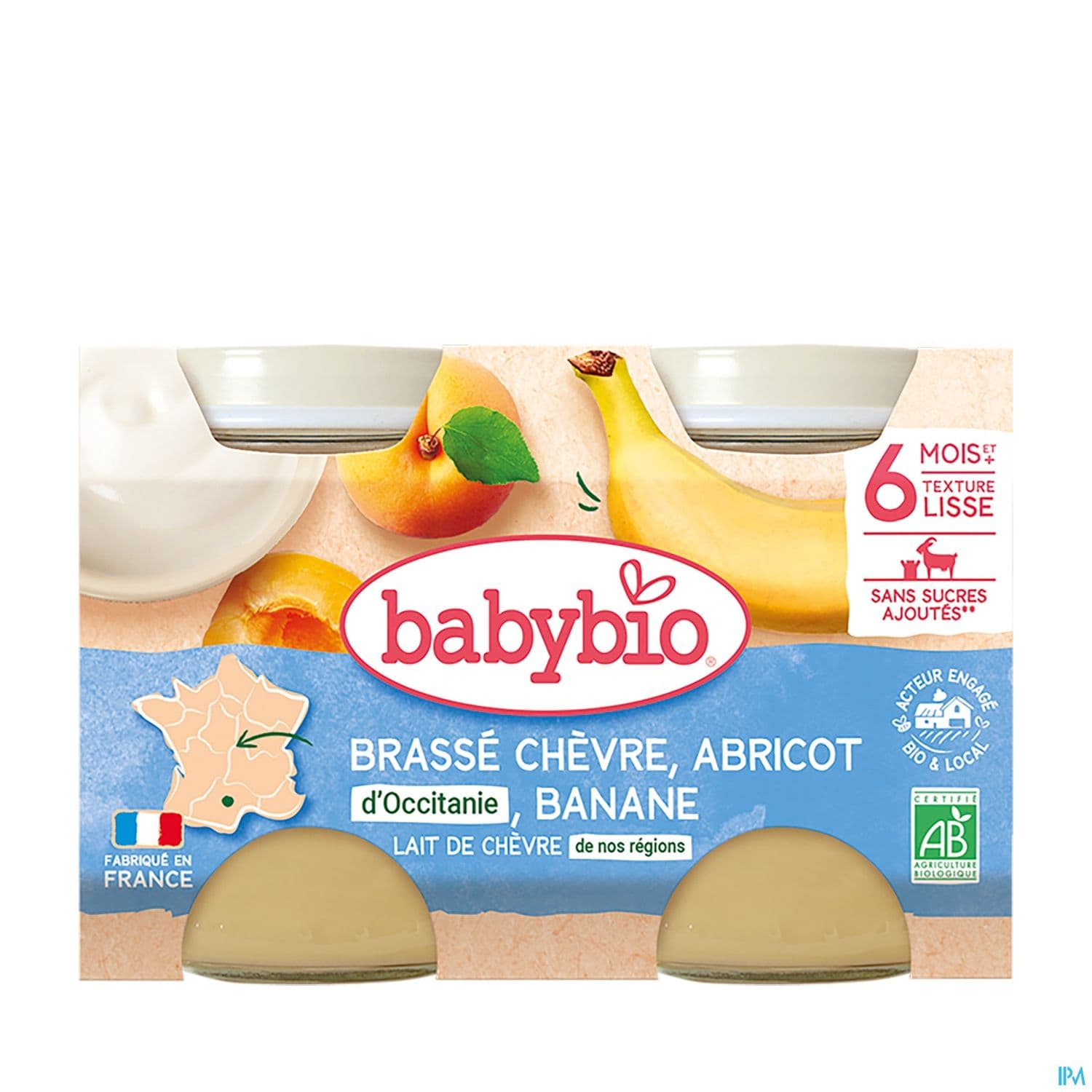 Babybio Brasse Au Lait De Chevre Francais Abricot D'occitanie Banane 6m 130g X2 — Pharmacie Du Chatelet - Orleans