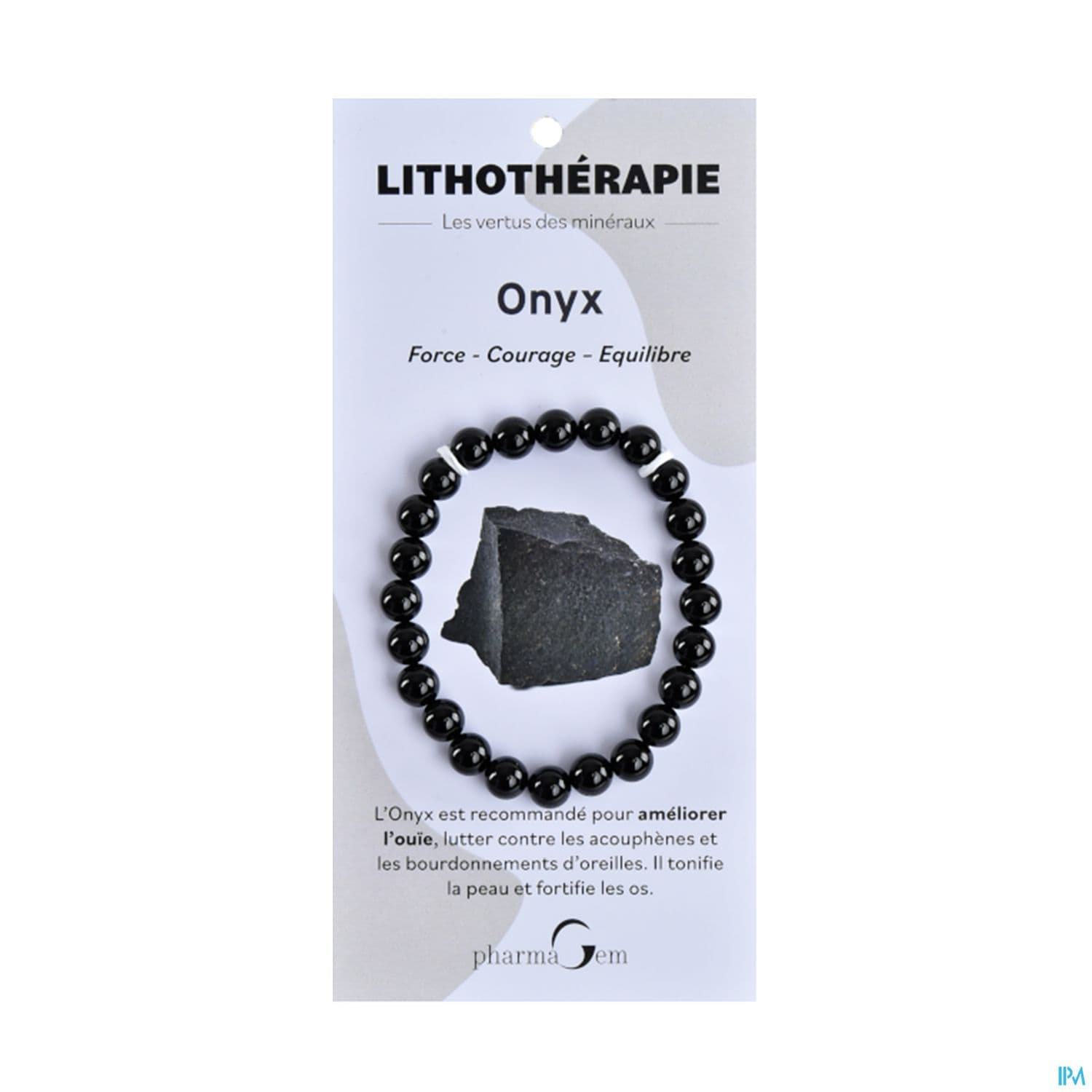 Pharmagem Bracelet Lithotherapie Onyx 8mm