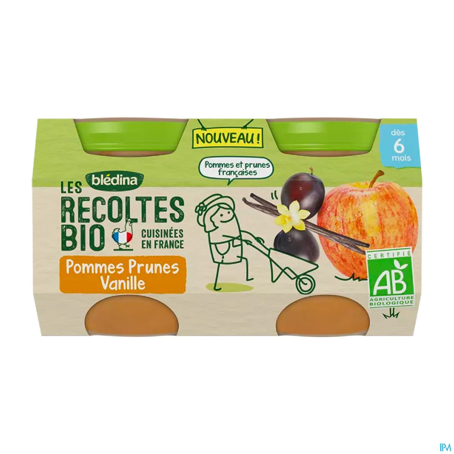 BLEDINA REC BIO POM PRUN VAN2X130G — Pharmacie Centrale Gallieni