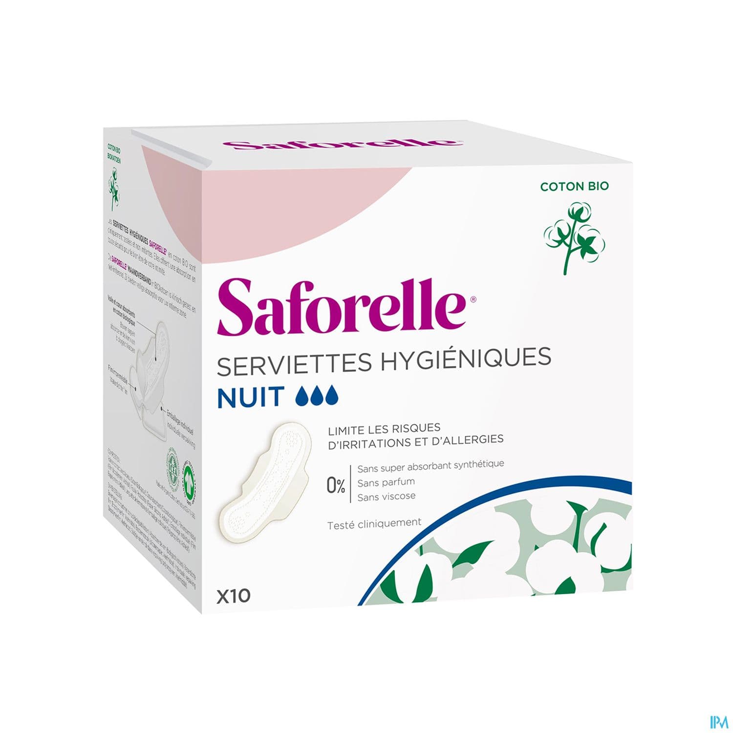 SAFORELLE COTON PROT SERV NUIT 10