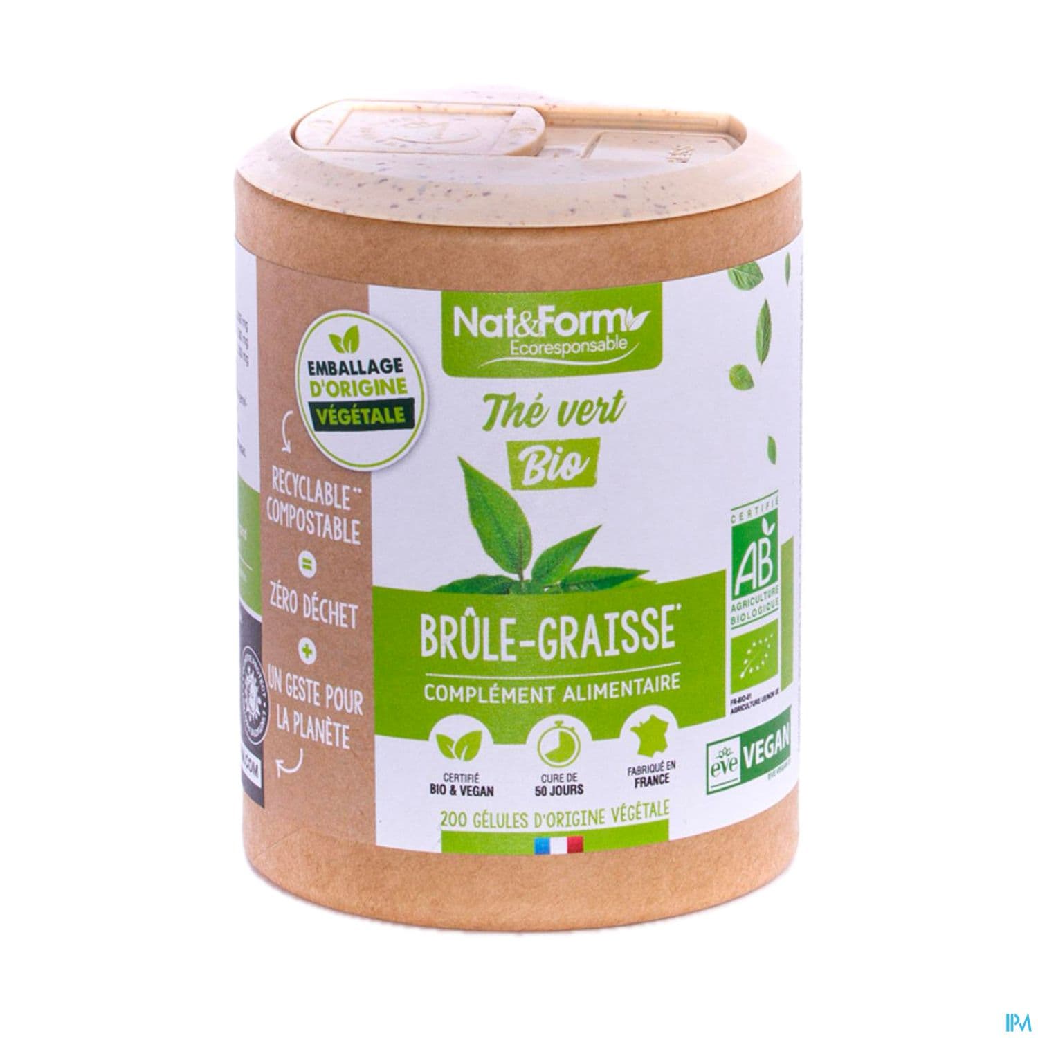 Nat Et Form Ecoresponsable The Vert Bio Gelule Vegetale 200