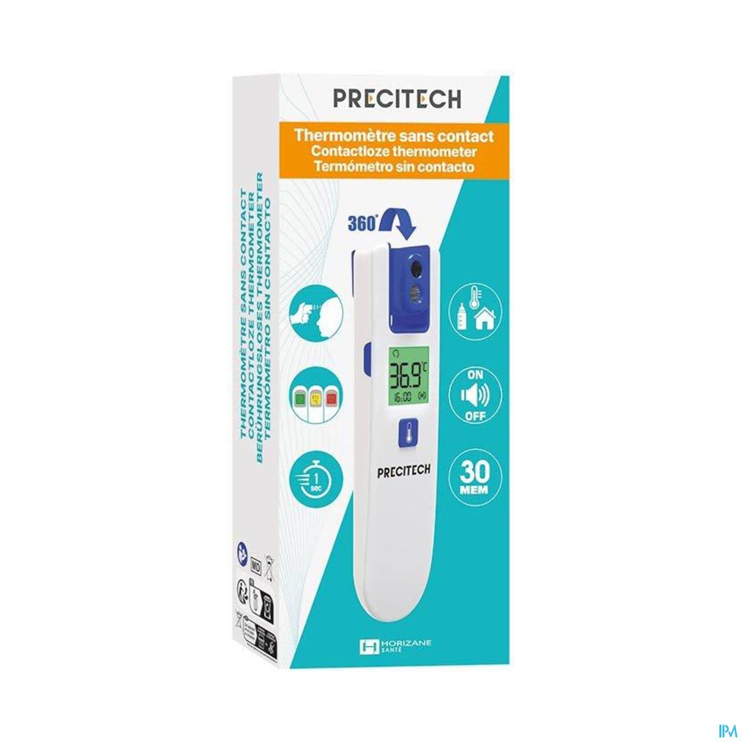 Precitech Thermometre Electronique Sans Contact 360o