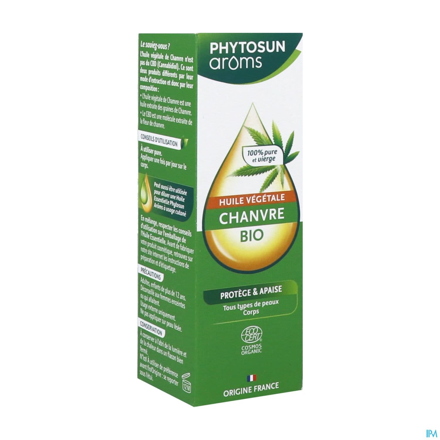 Phytosun Aroms Huile Vegetale Chanvre Bio 50ml