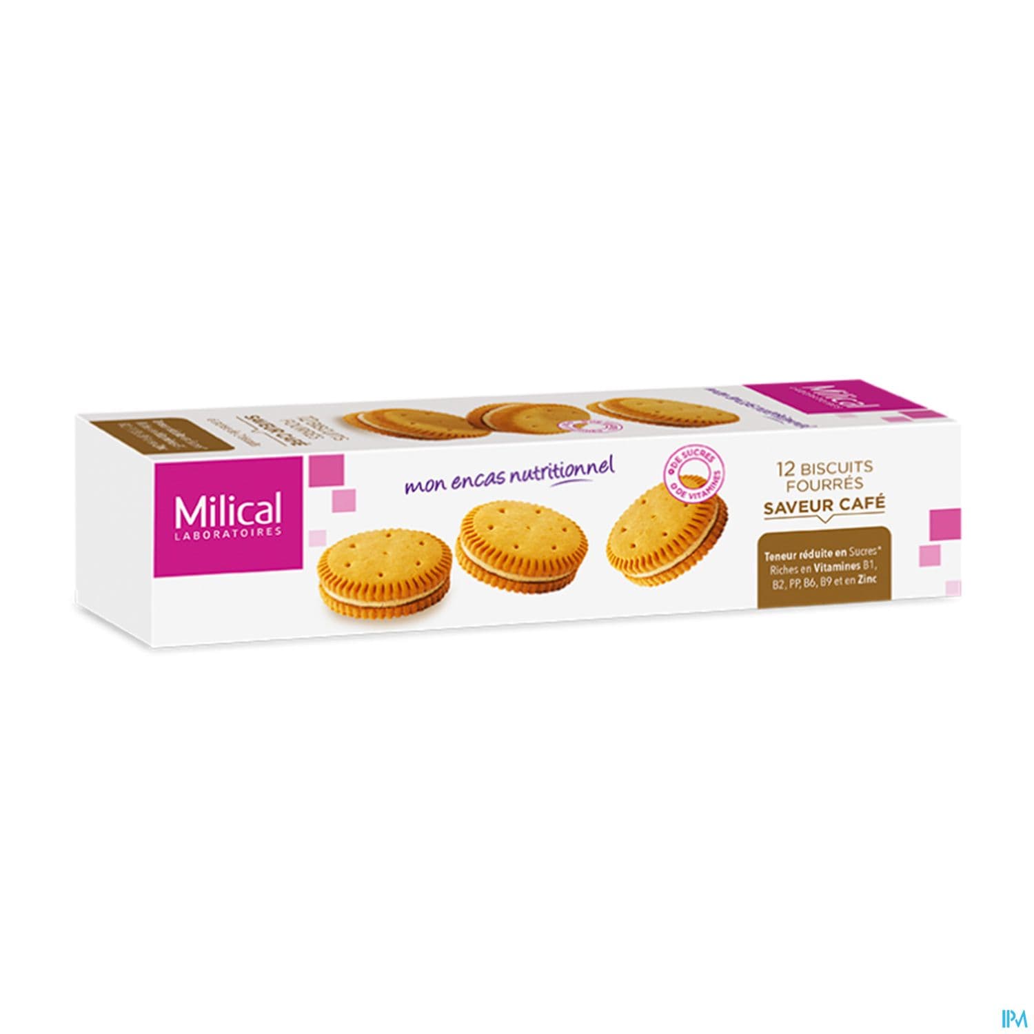 Milical Biscuit Fourre Cafe Paquet X12