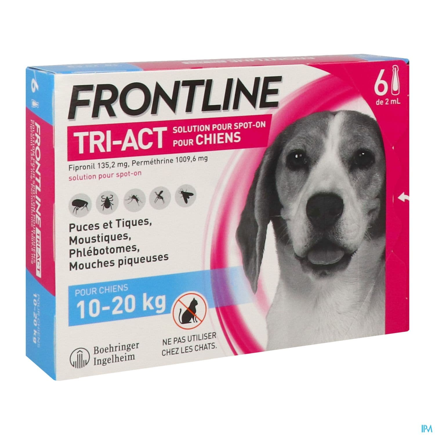 Frontline Tri Act Spot On Chien M Solution X6