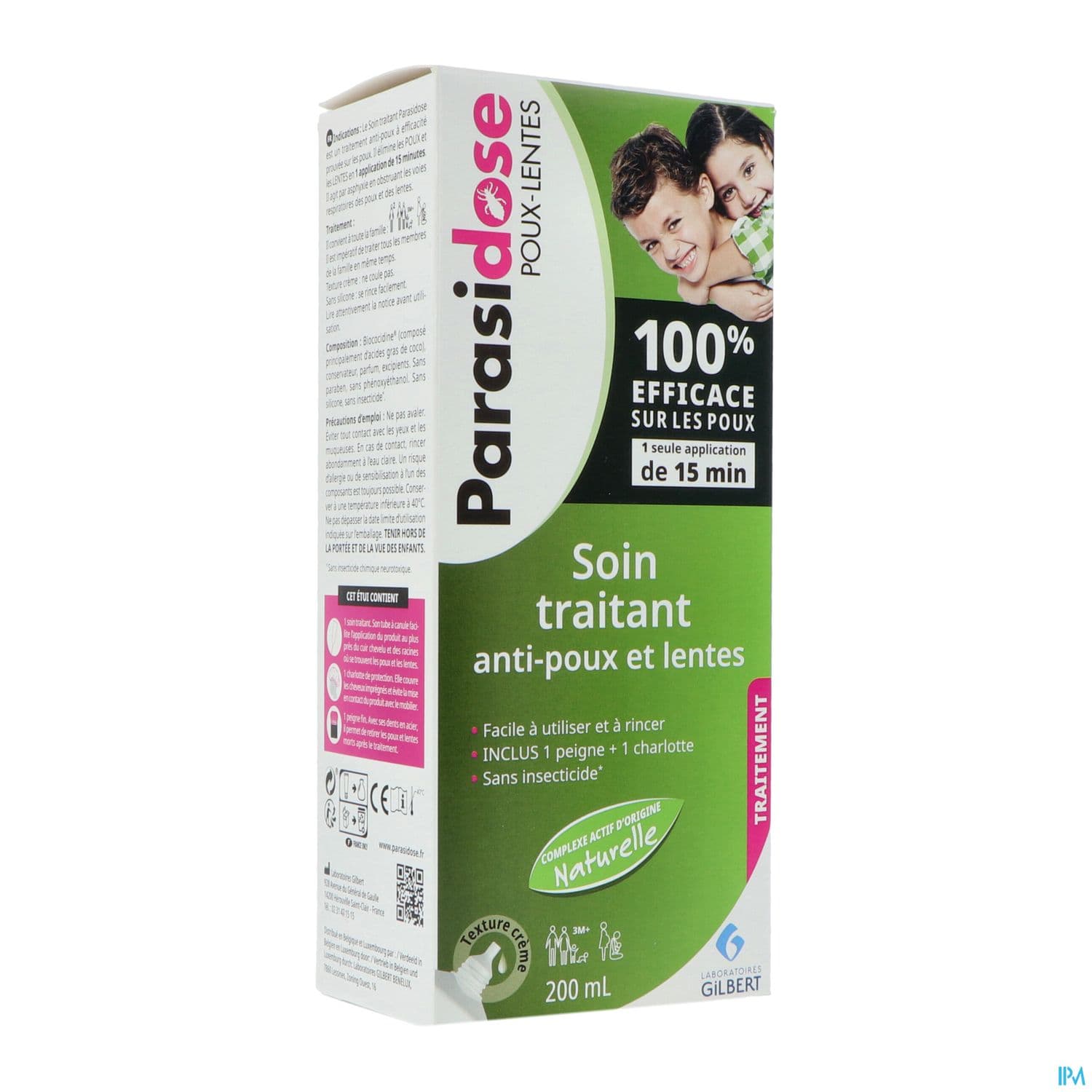 Laboratoires Gilbert Parasidose Poux Soin Traitant Poux Lentes 200ml — Pharmacie Parc Lann