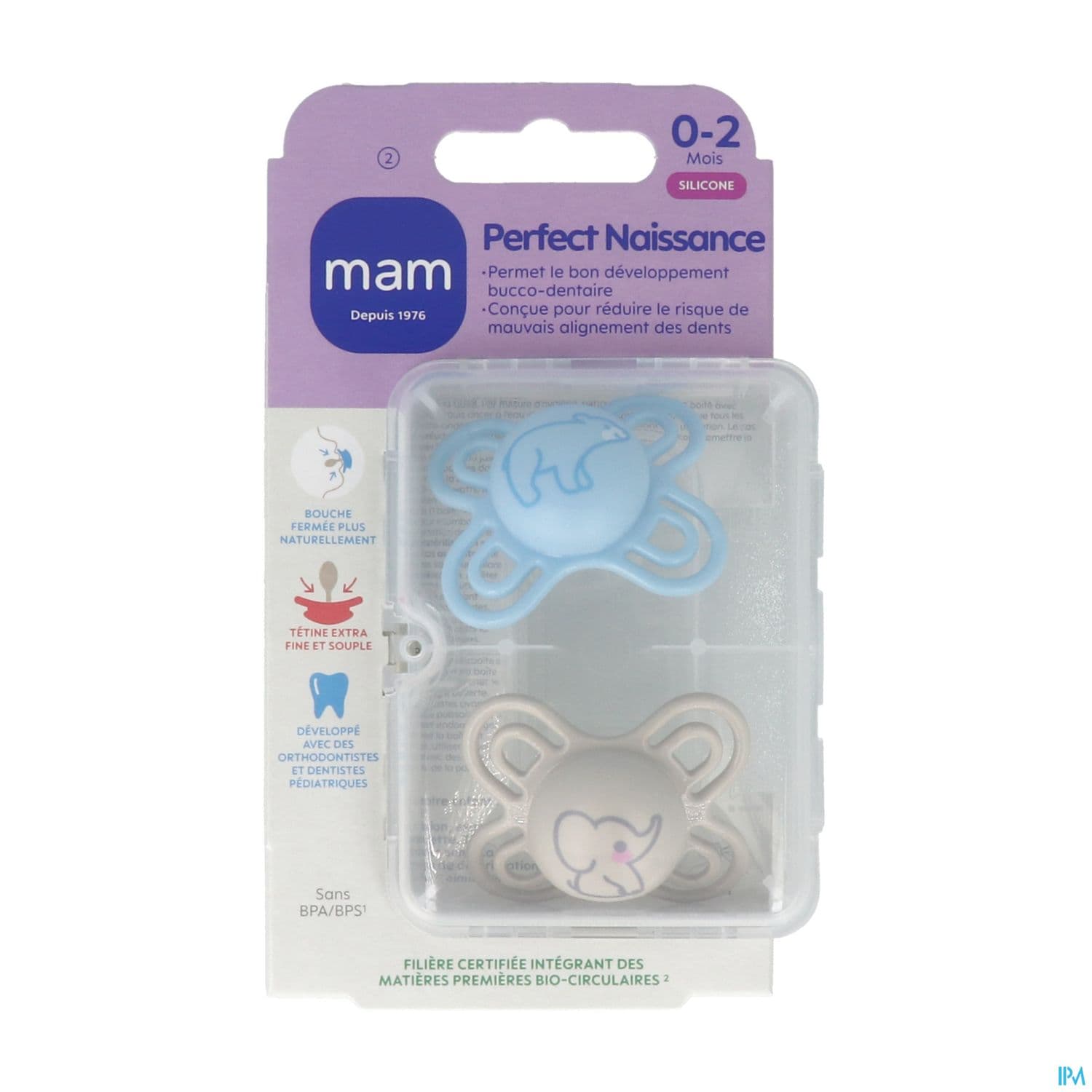 SUCET MAM PERFECT SIL 0-2M X2