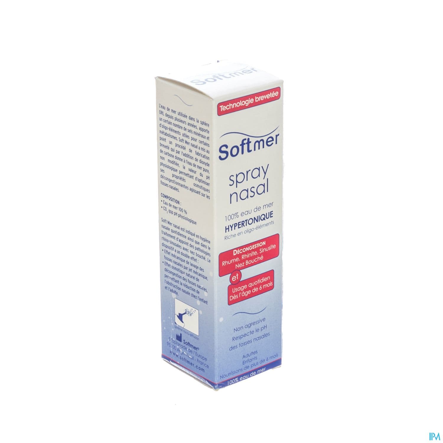 Soft Mer Spray Nasal Hypertonique 100ml — Pharmacie Bettan Paris