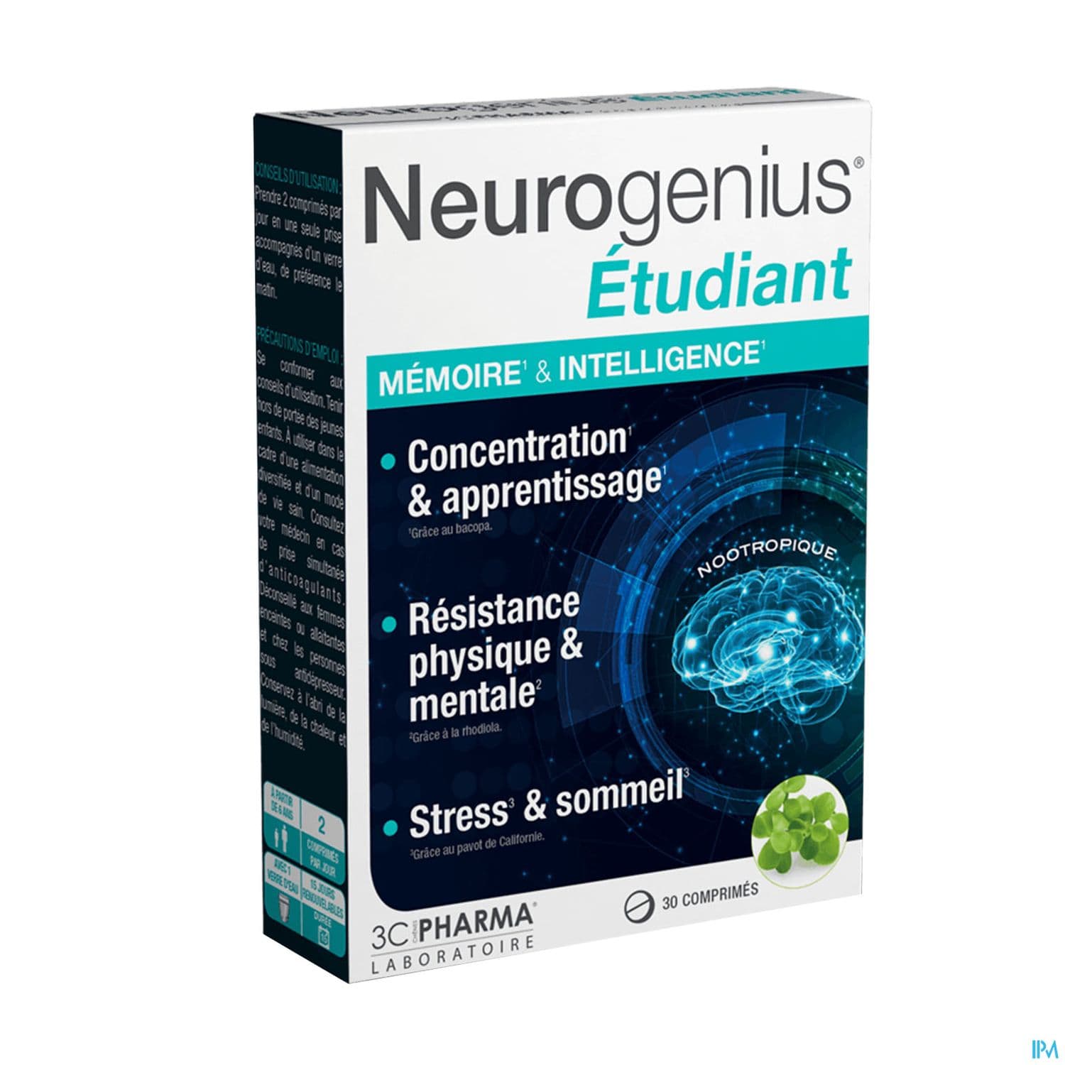3c Pharma Neurogenius Etudiant Comprime 30