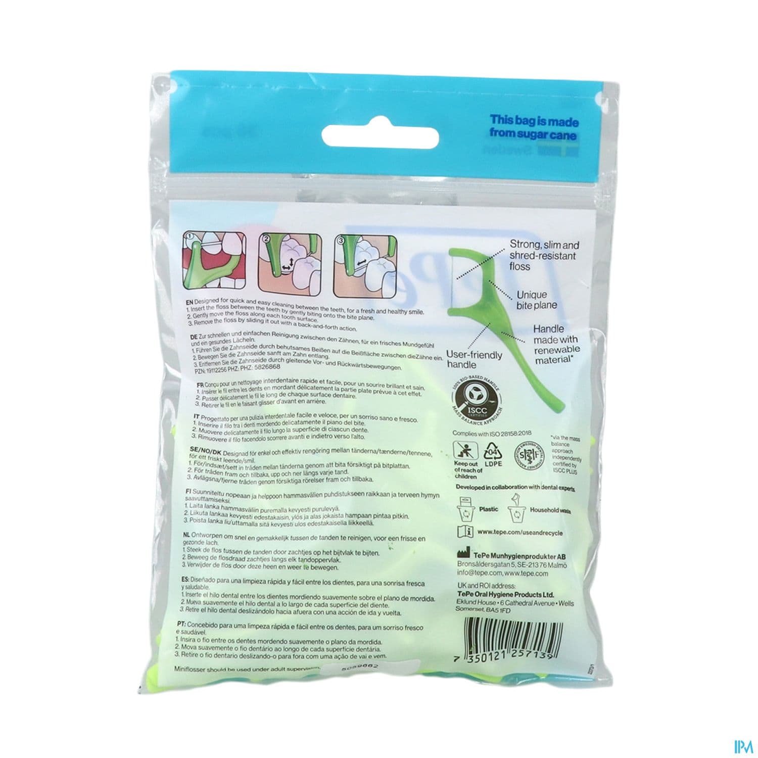 Tepe Mini Flosser Porte Fil Dentaire Precharge Sachet 36