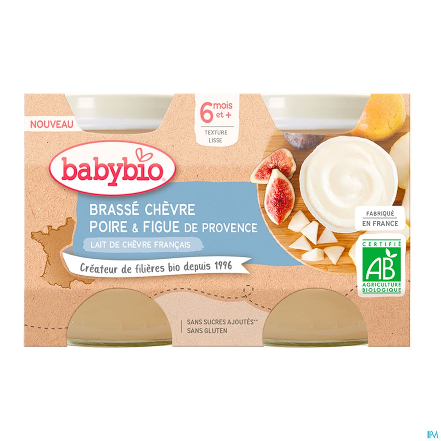 Babybio Brasse Au Lait De Chevre Francais Poire Et Figue De Provence 6m 130g X2 — Aprium Pharmacie des Colonnes - M'Sika