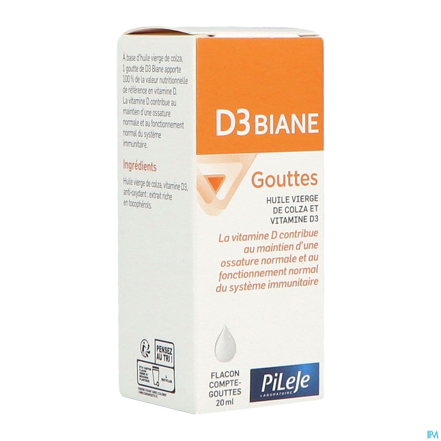 Pileje D3 Biane Gouttes 200ui 20ml