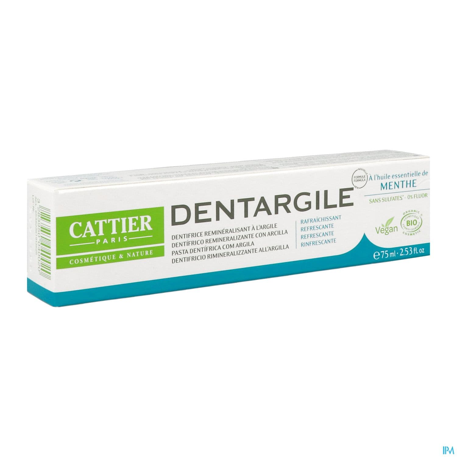 Dentargile Dentifrice Huile Essentielle Menthe Bio 75ml — Pharmacie Pharmavance Auteuil