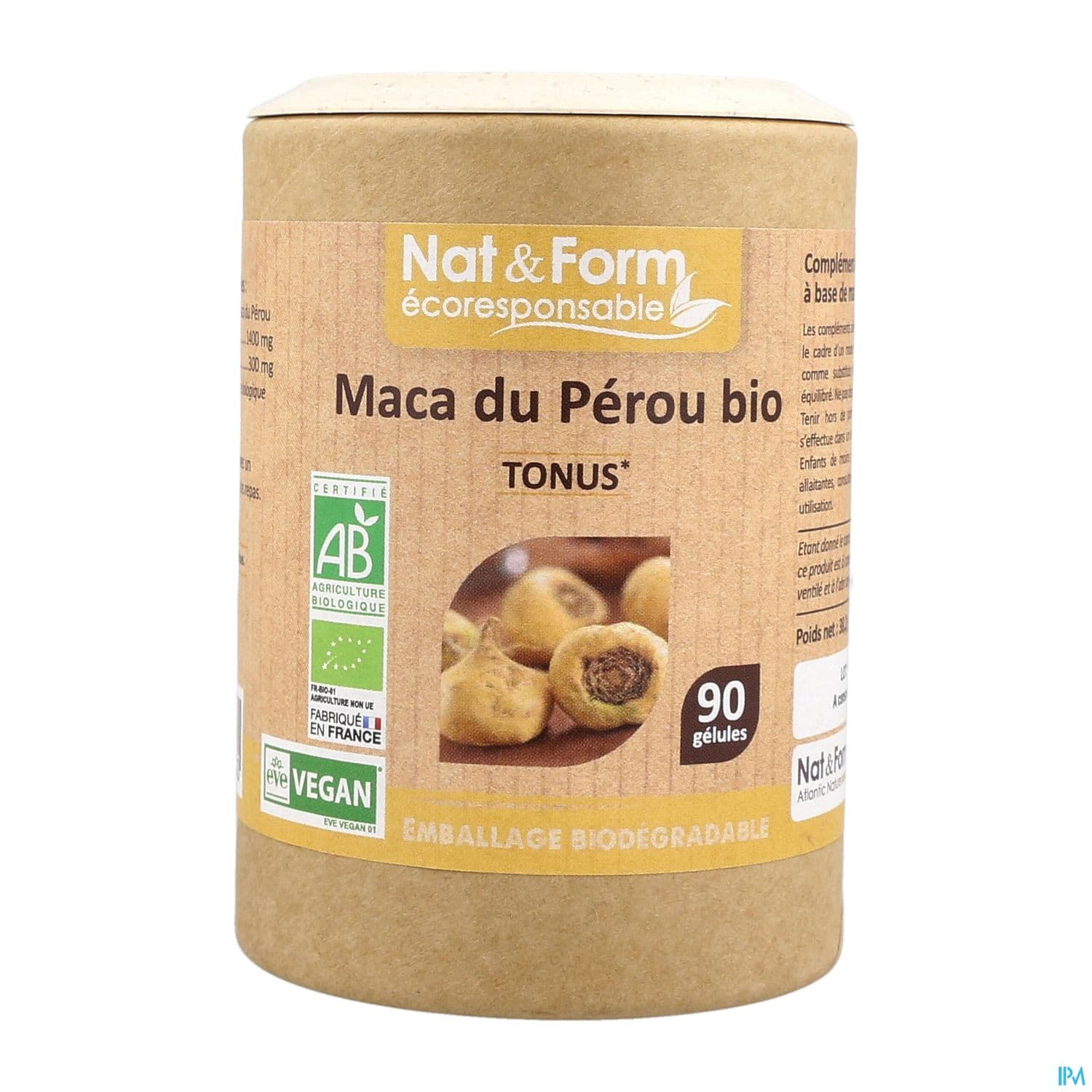 Nat Et Form Ecoresponsable Maca Du Perou Bio Gelule Vegetale 90 — Pharmacie des Mèches