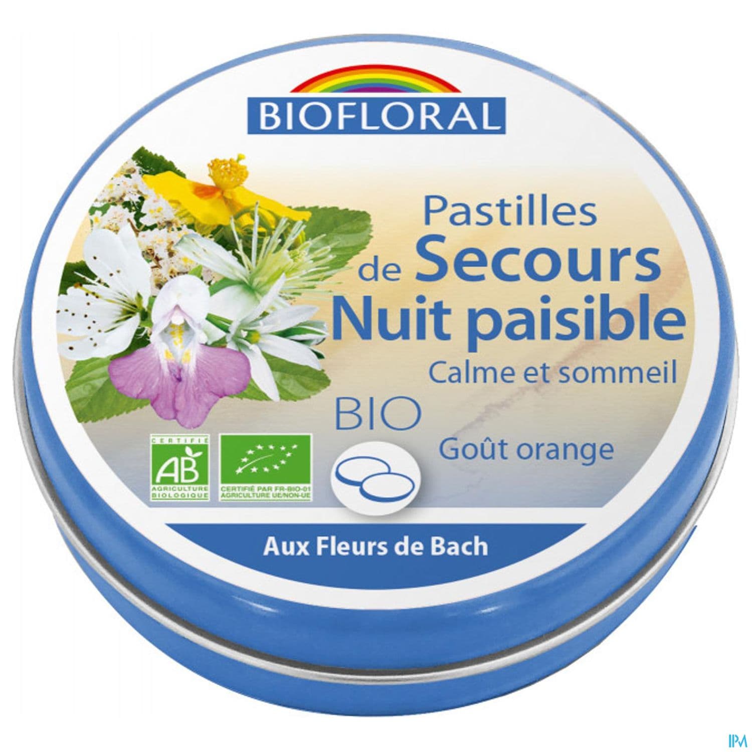 Biofloral Sos Secours Nuit Paisible Pastilles Bio 50g — Pharmacie du Grand Vitrolles