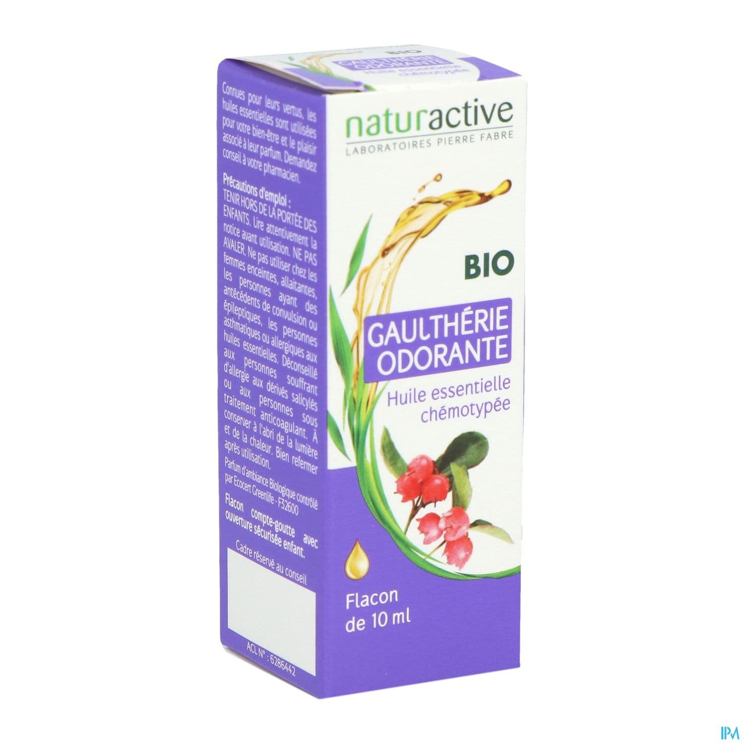 Naturactive Huile Essentielle Bio Gaultherie Odorante 10ml