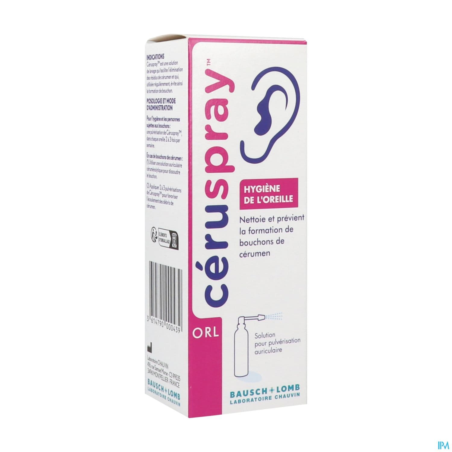 CERUSPRAY HYGIENE OREILLE SPR 50ML