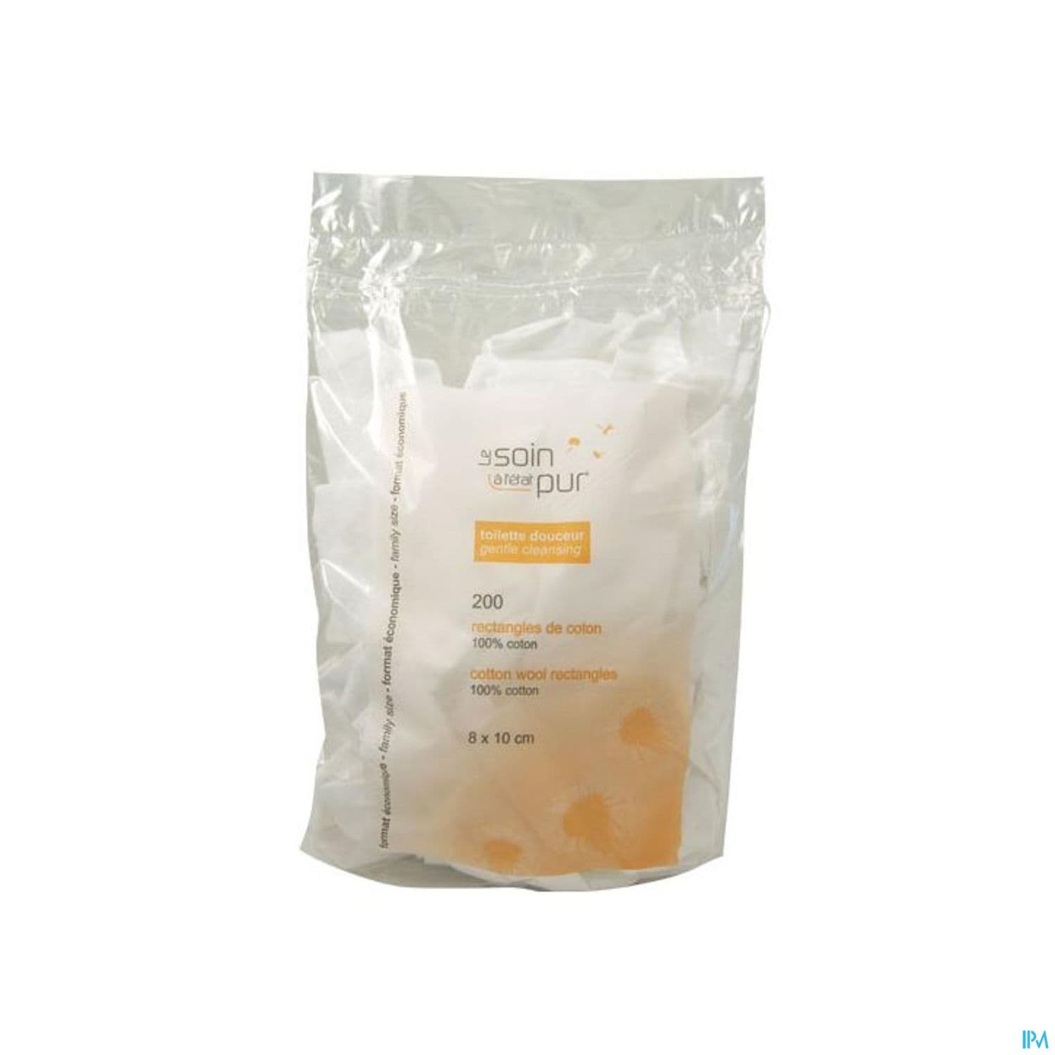 Le Soin Etat Pur Bebe Coton Rectangulaire Sachet 200