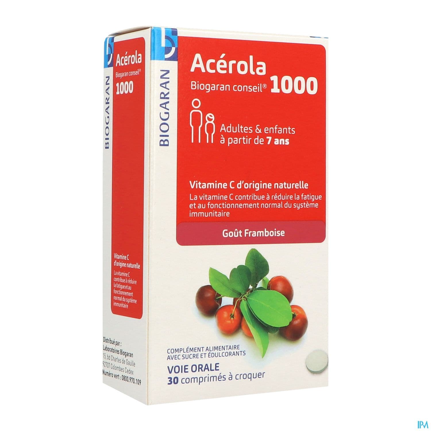 BIOGARAN ACEROLA 1000MG CPR CROQ30