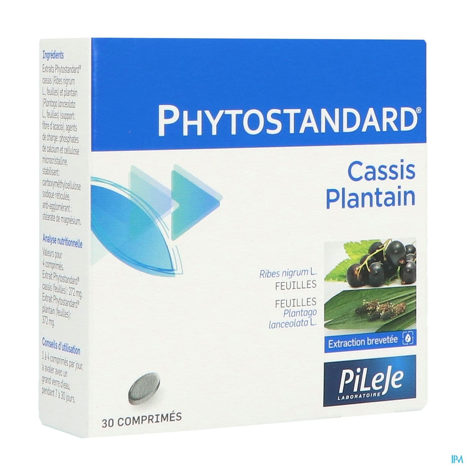 Pileje Phytostandard Cassis Plantain Comprime 30