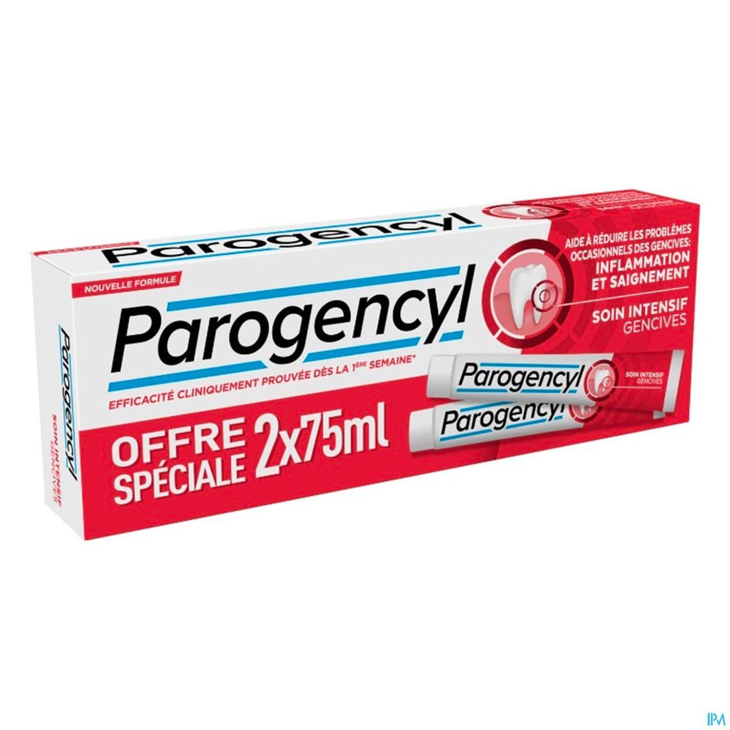 Parogencyl Dentifrice Soin Intensif Gencives 75ml X2 Offre Speciale