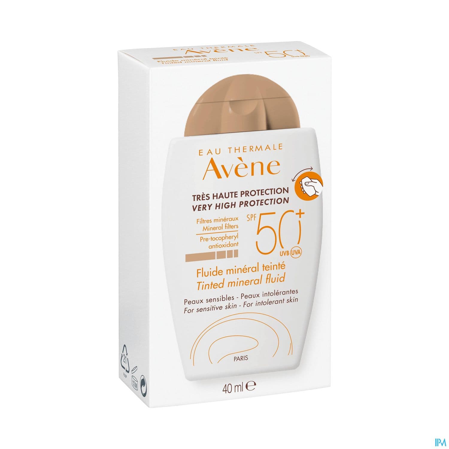 AVENE SOL SPF50+ FLUI MIN TEIN40ML — Pharmacie Pharmavance Beaubourg