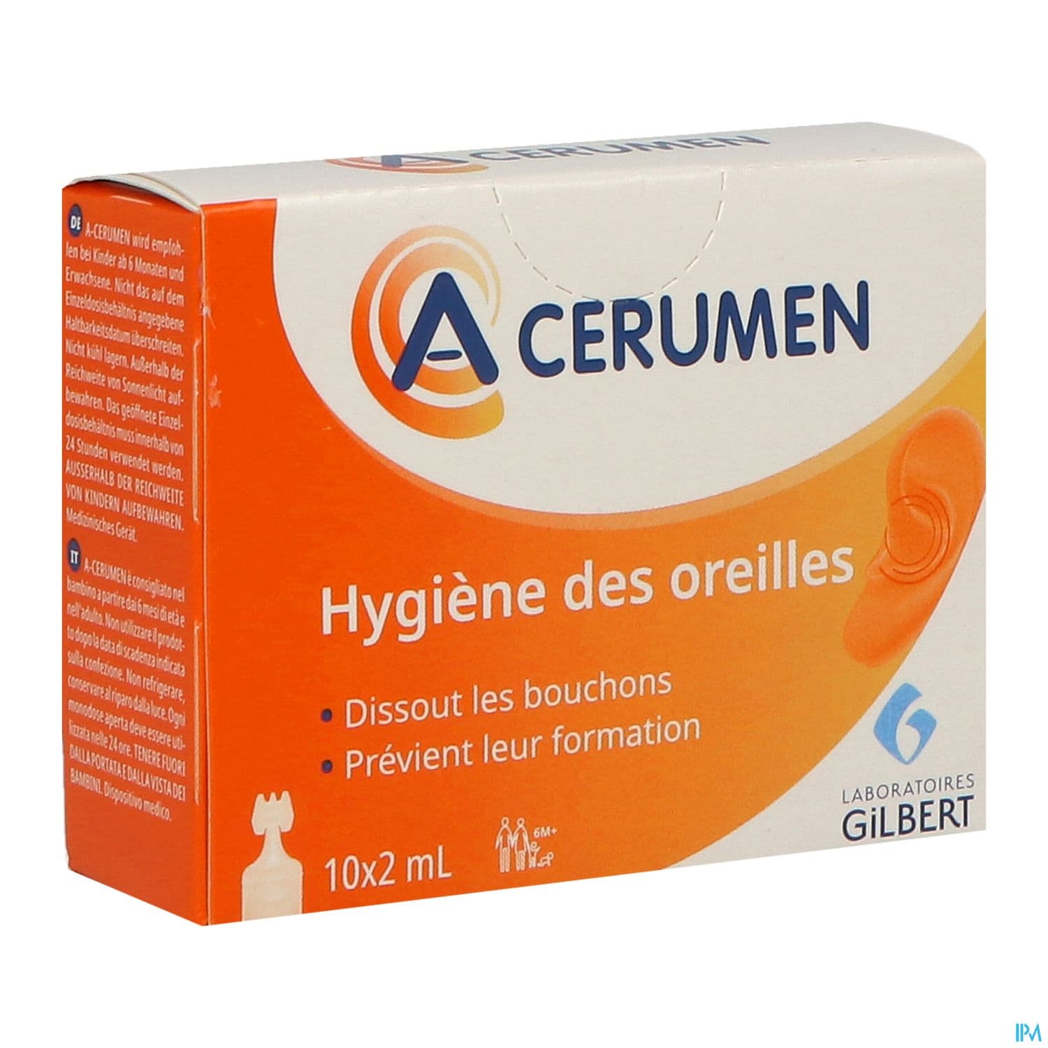 A-cerumen Gilbert Sol Auriculaire Colore 10x2ml