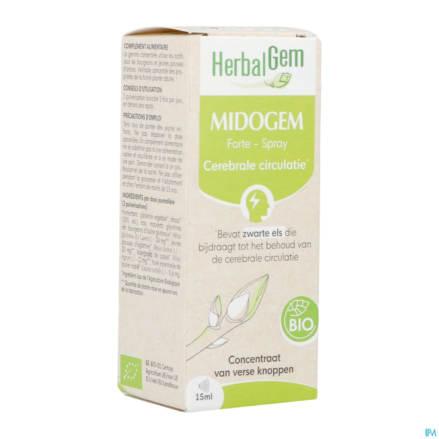 Herbalgem Midogem Forte Gc25 Cerebral Bio Spray 15ml — Pharmacie de Norelan