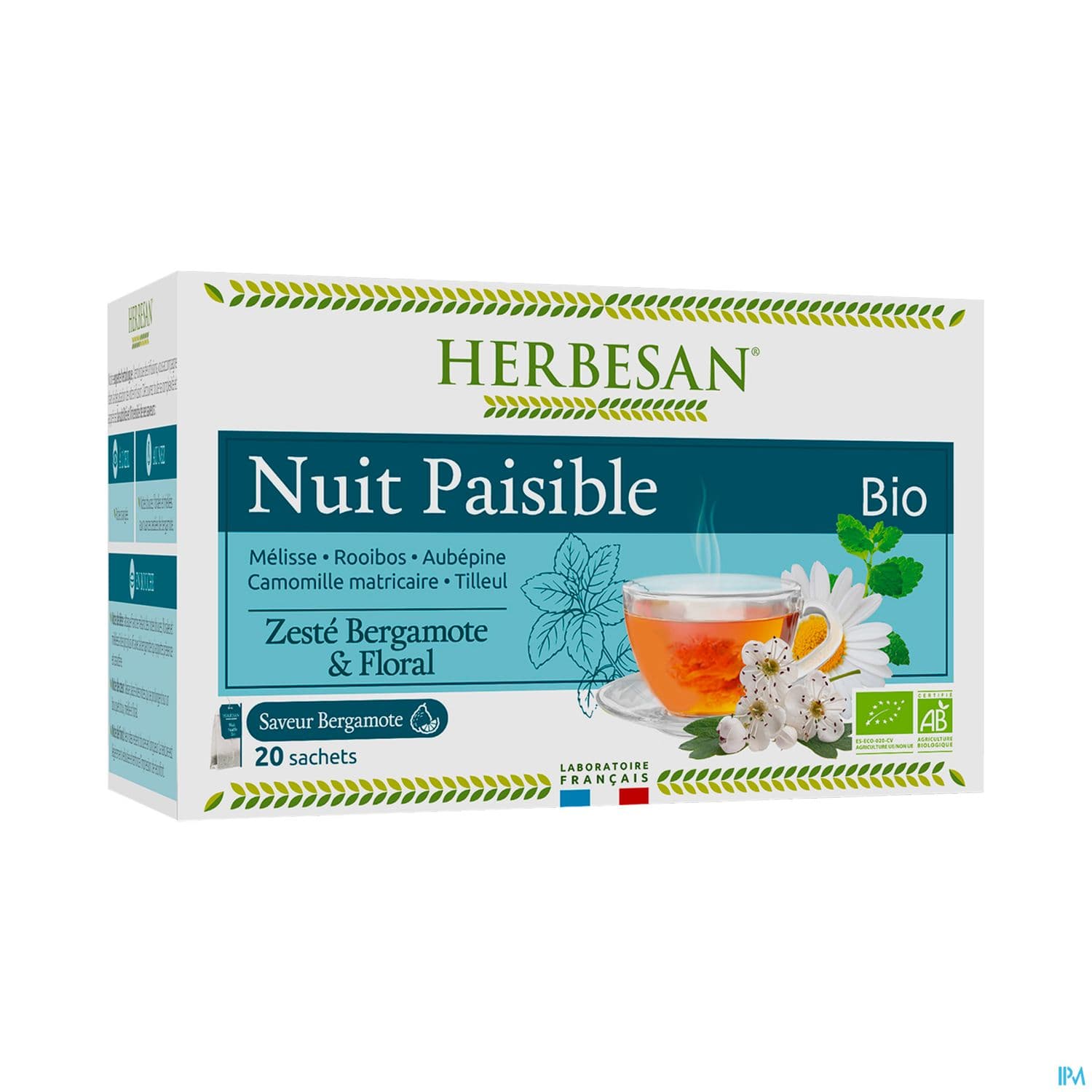 Herbesan Infusion Nuit Paisible Bio Sechet 20