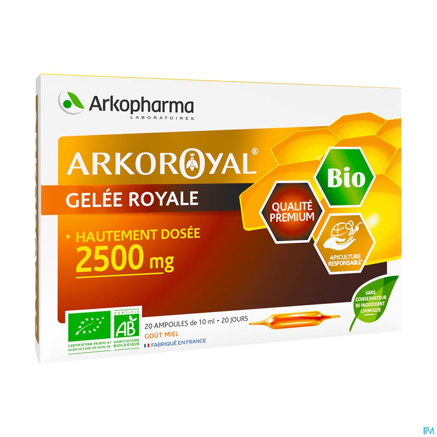 Arkopharma Arkoroyal Gelee Royale 2500mg Bio Ampoule 10ml 20