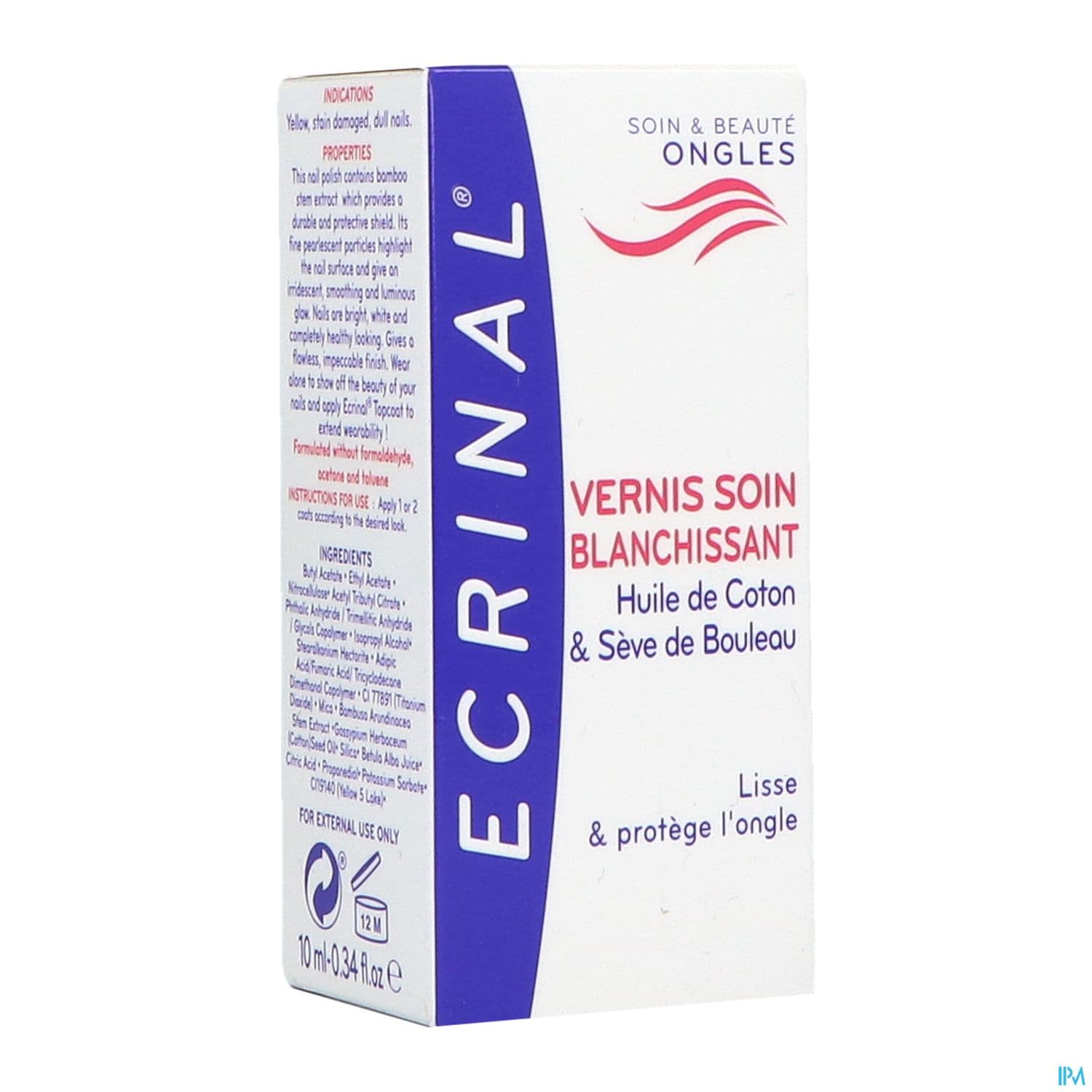 Ecrinal Vernis Blanchissant Fl 10ml 20214