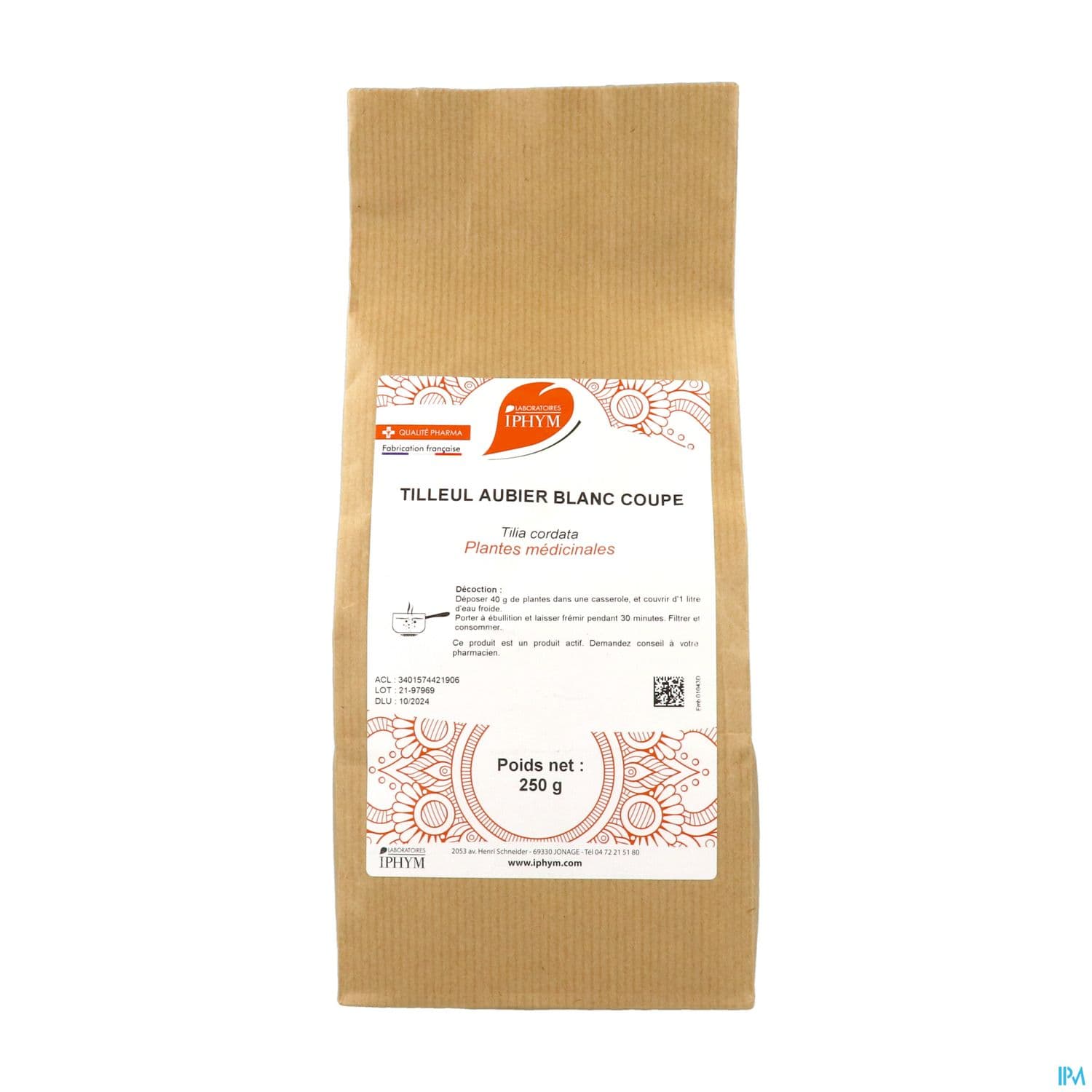 AUBIER TILLEUL BLC IPHYM COUP 250G — Pharmacie du Parc - Neuilly-sur-Seine