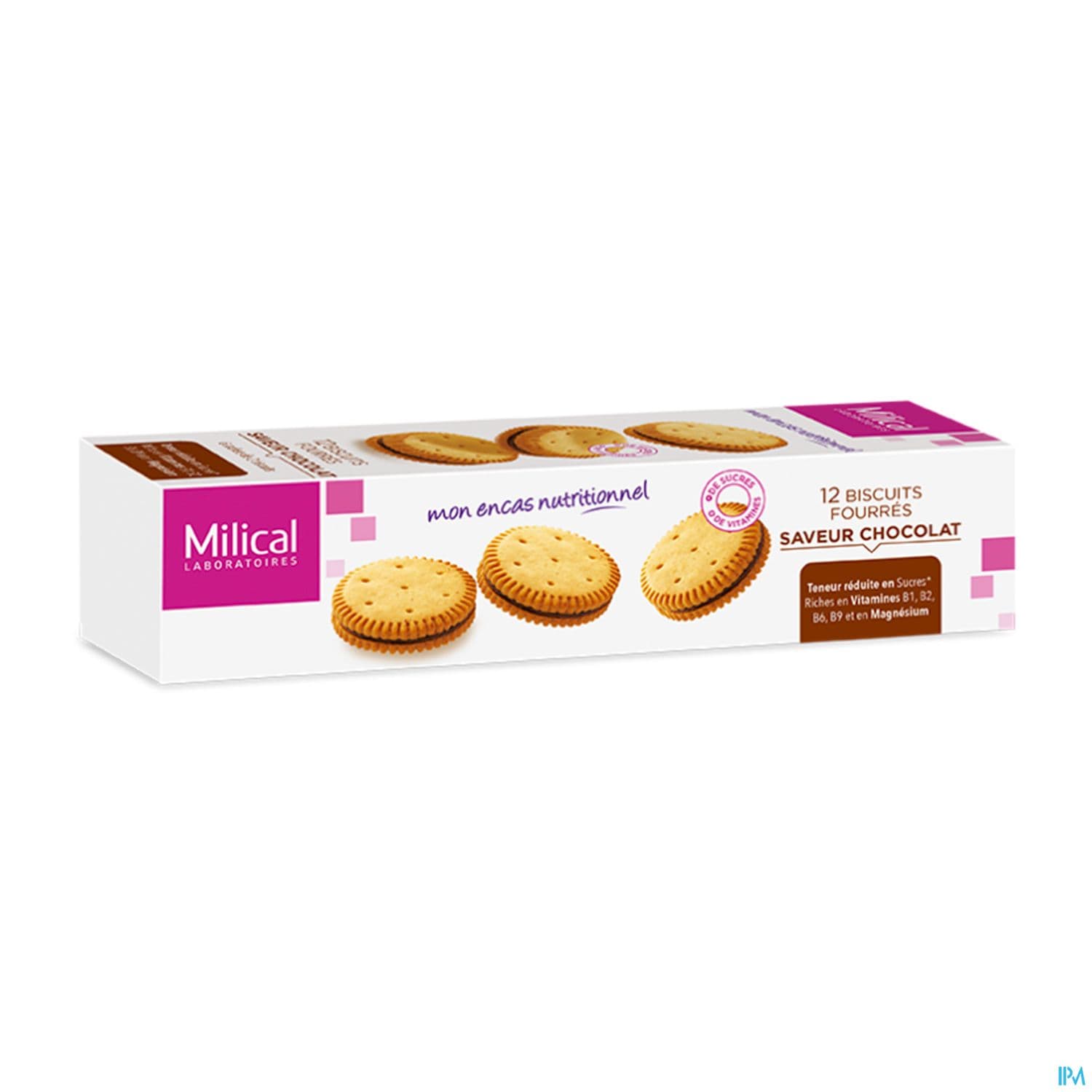 Milical Biscuit Fourre Chocolat Paquet X12