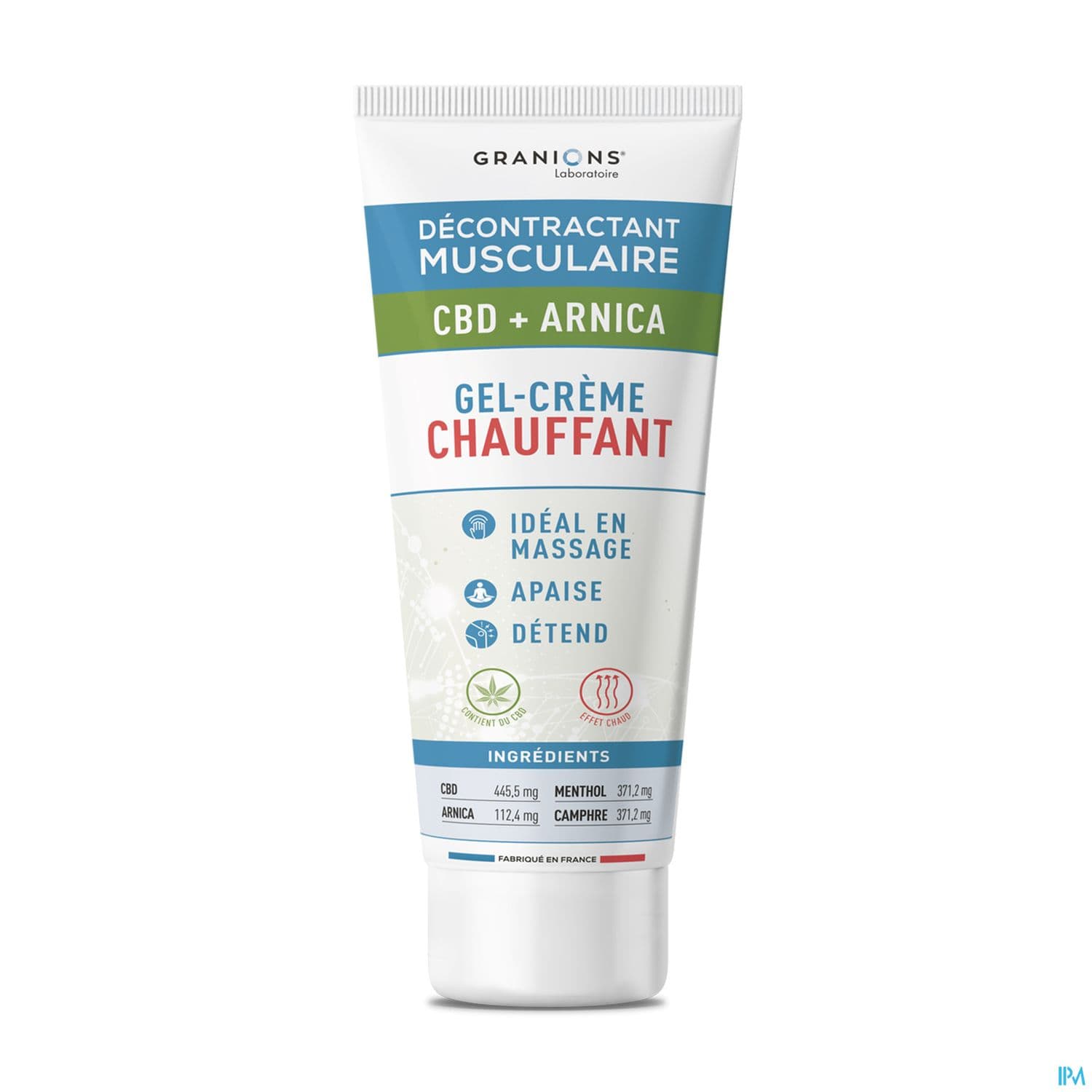 Granions Decontractant Musculaire Gel Creme Chauffant Cbd + Arnica 75ml