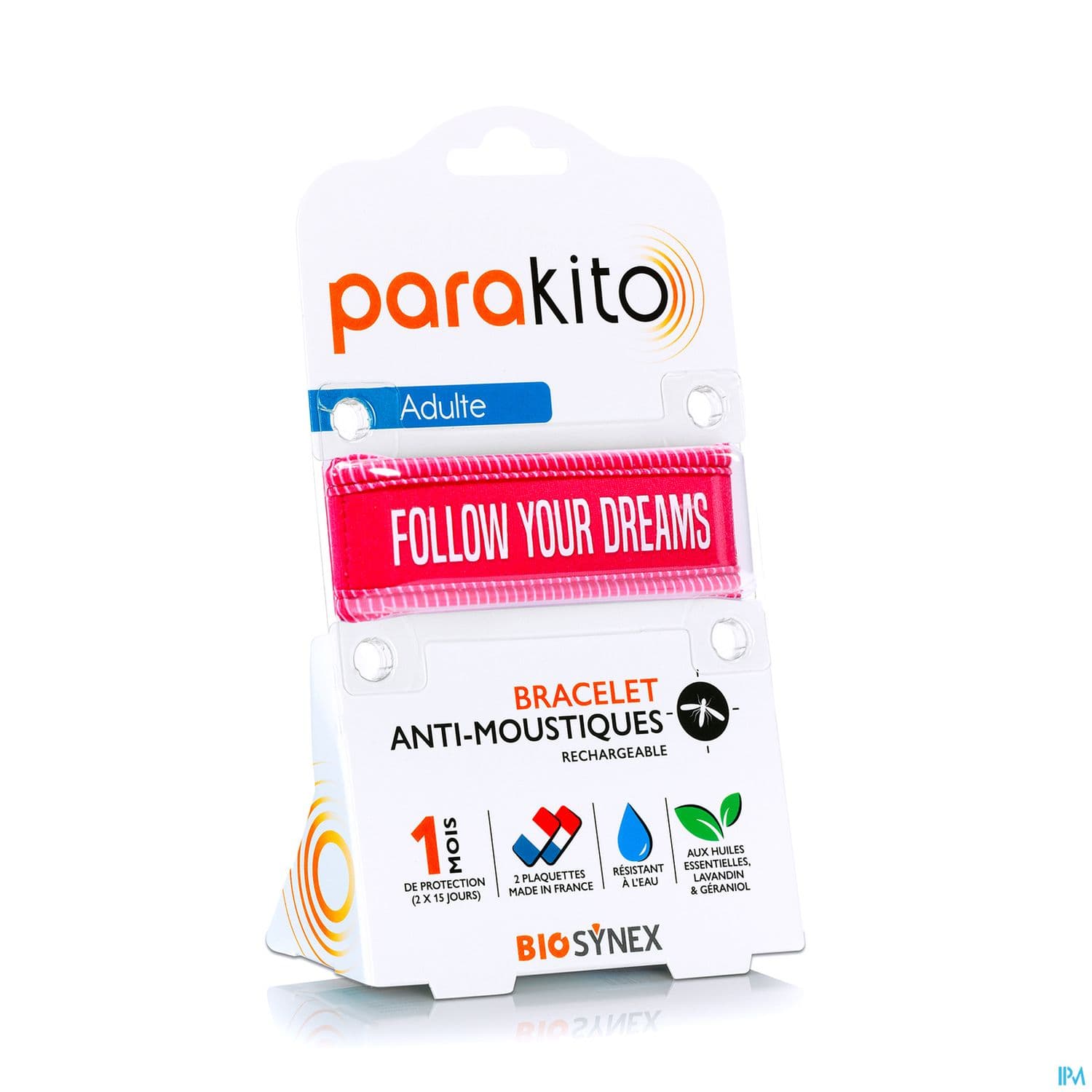 Parakito Bracelet Antimoustique Rechargeable Adulte Good Vibes Fuschia