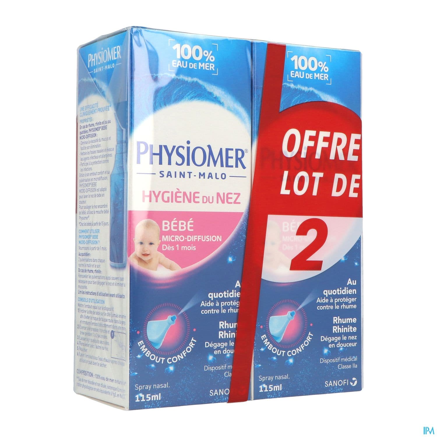 Physiomer Nourrisson Solution Nasale 115ml X2