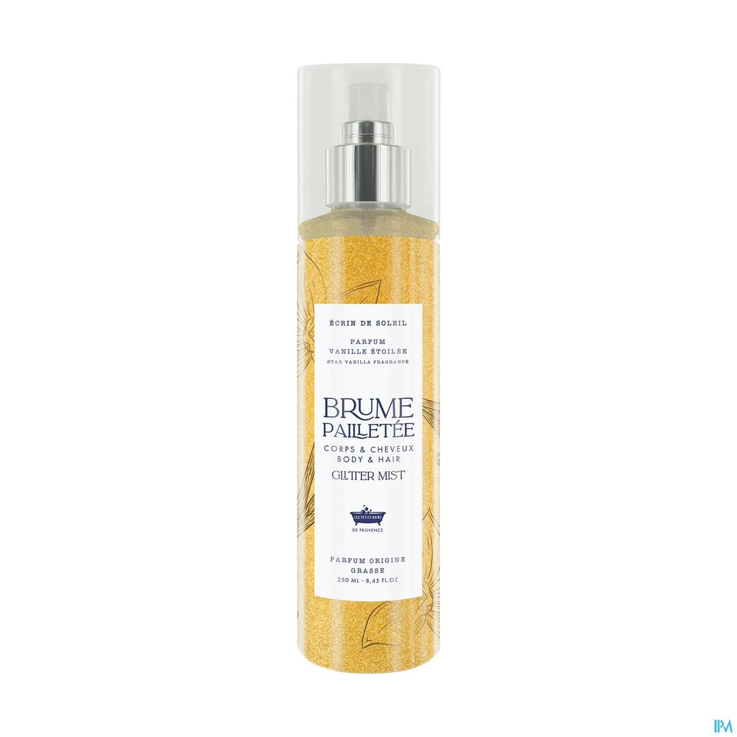 Les Petits Bains De Provence Brume Pailletee Ecrin De Soleil Vanille Etoilee 250ml