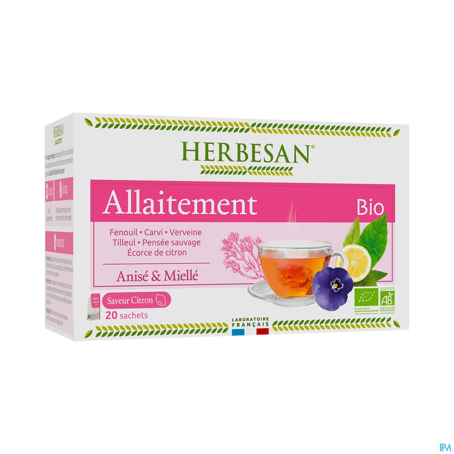Herbesan Infusion Allaitement Bio Sechet 20