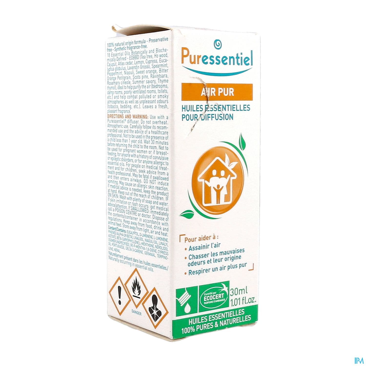 Puressentiel Diffuse Air Pur Huile Essentielle Pour Diffuseur 30ml