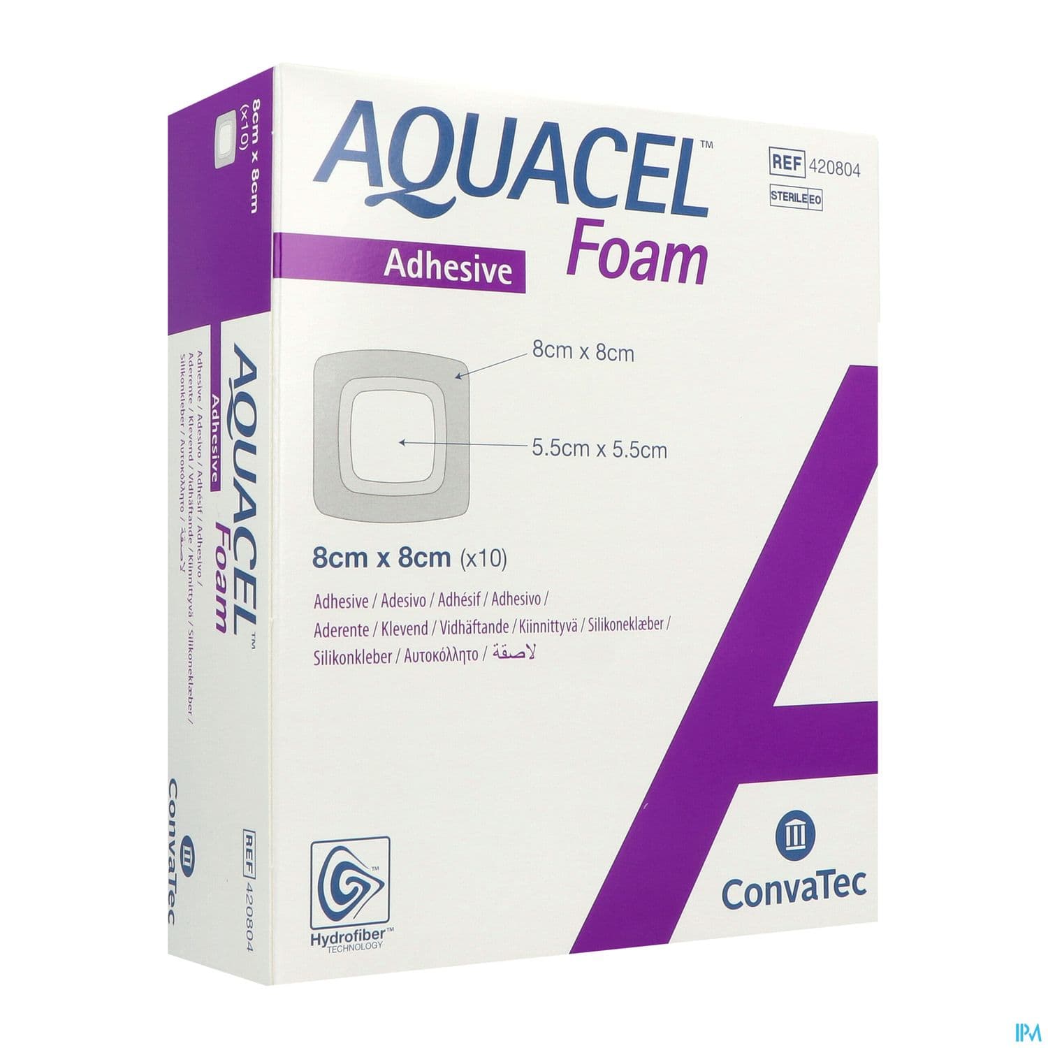 AQUACEL FOAM ADH 8X8CM 10 — Pharmacie du Soleil Elsie Santé