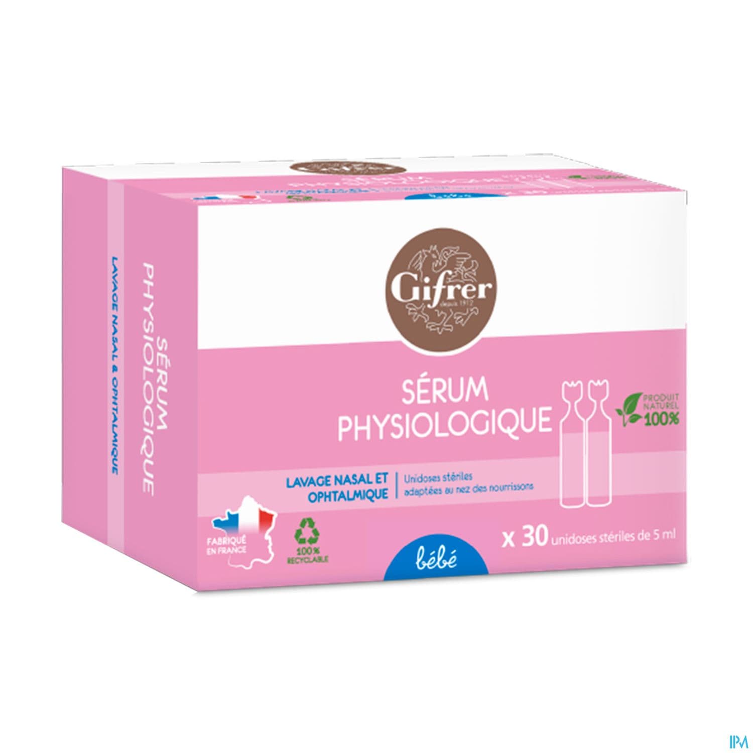 Gifrer Serum Physiologique Solution Nasale Ophta Bebe 5ml 30