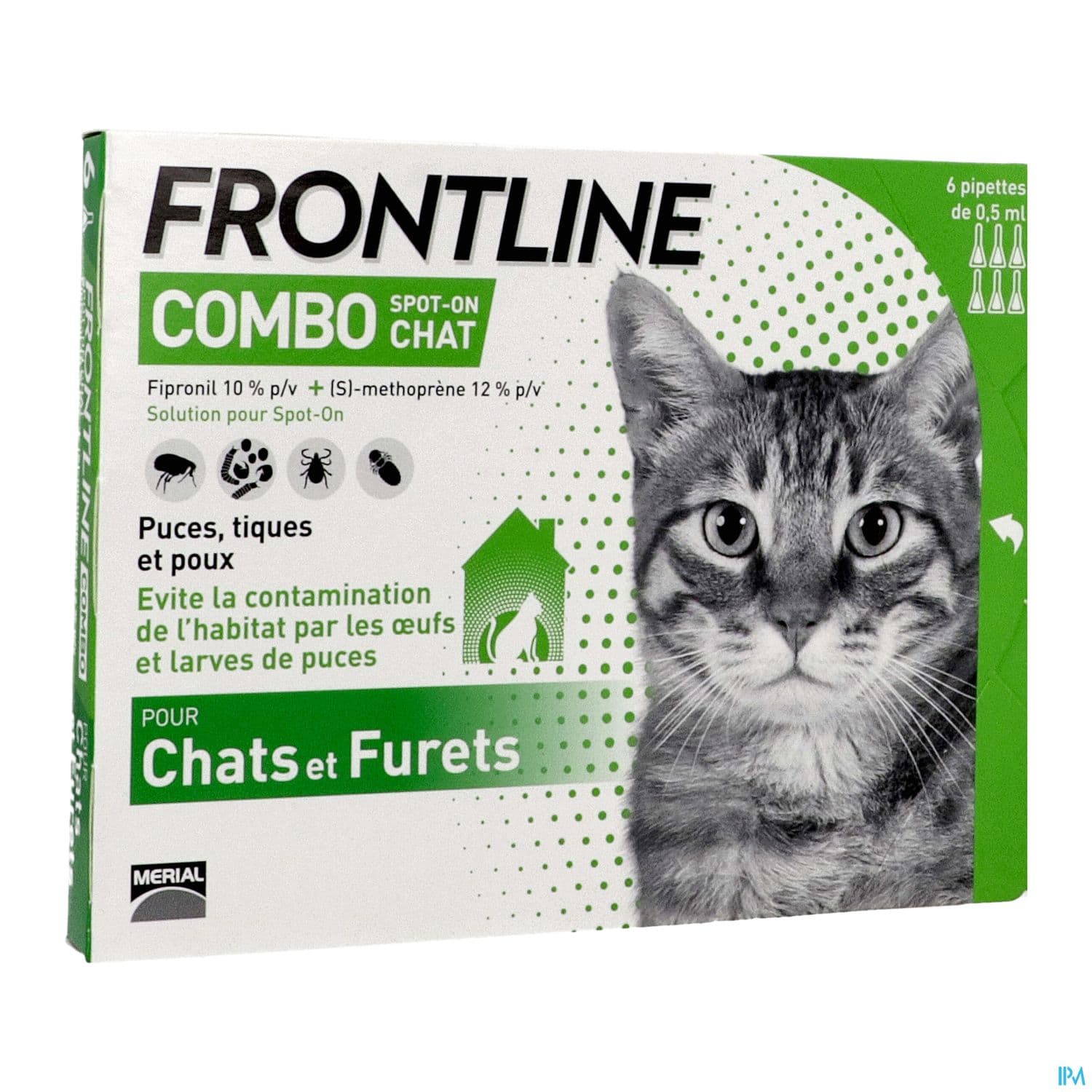 Frontline combo chat anti-puces et tiques - 6 pipettes — Pharmacie Monge