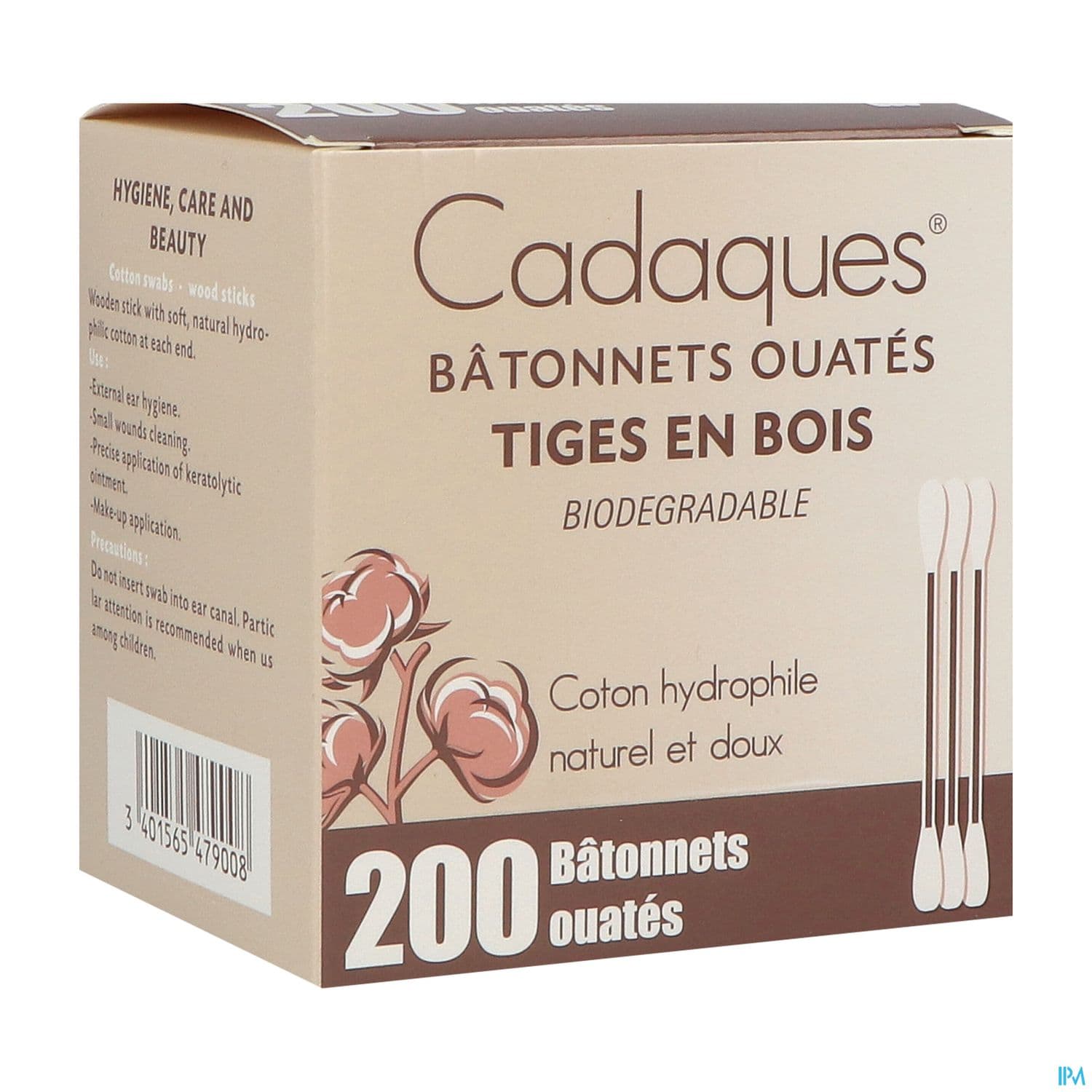Cadaques Coton Tige Bois 200