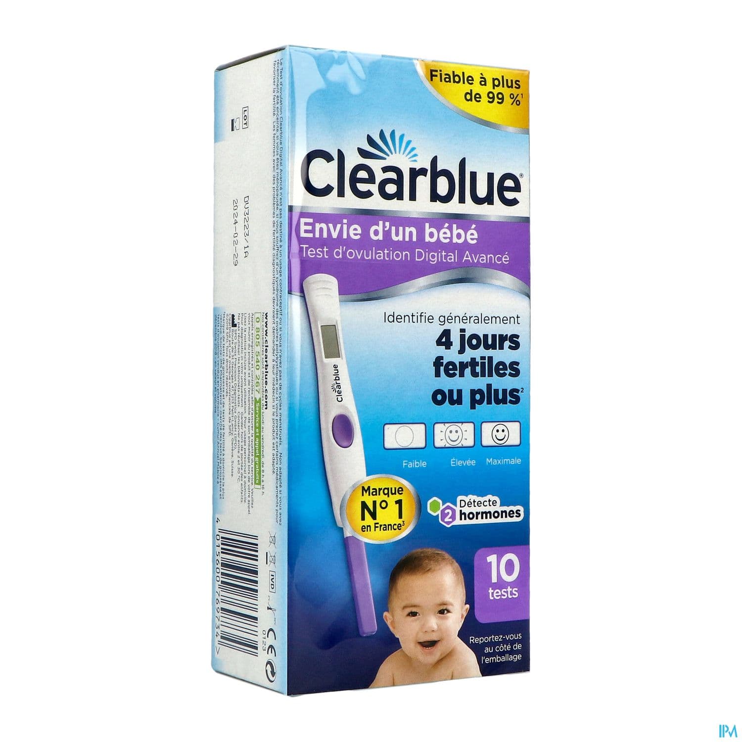 Clearblue Test D'ovulation Digital Avance 2 Hormone 10