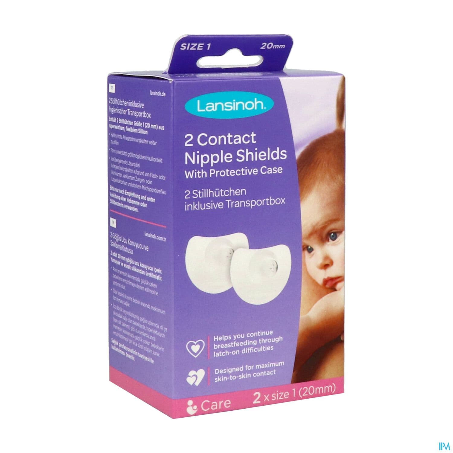 LANSINOH BOUT SEIN T1+ETUI PROT 2